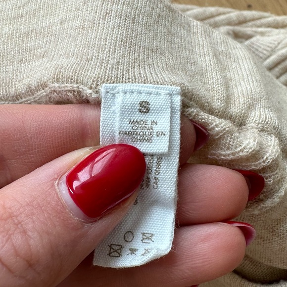 SKIN Melinda Ribbed Wool-blend Wide-leg Trousers in Beige - Picture 12 of 14